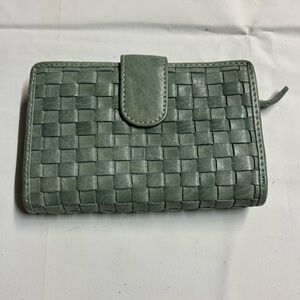 Sage Green Woven Women's Wallet